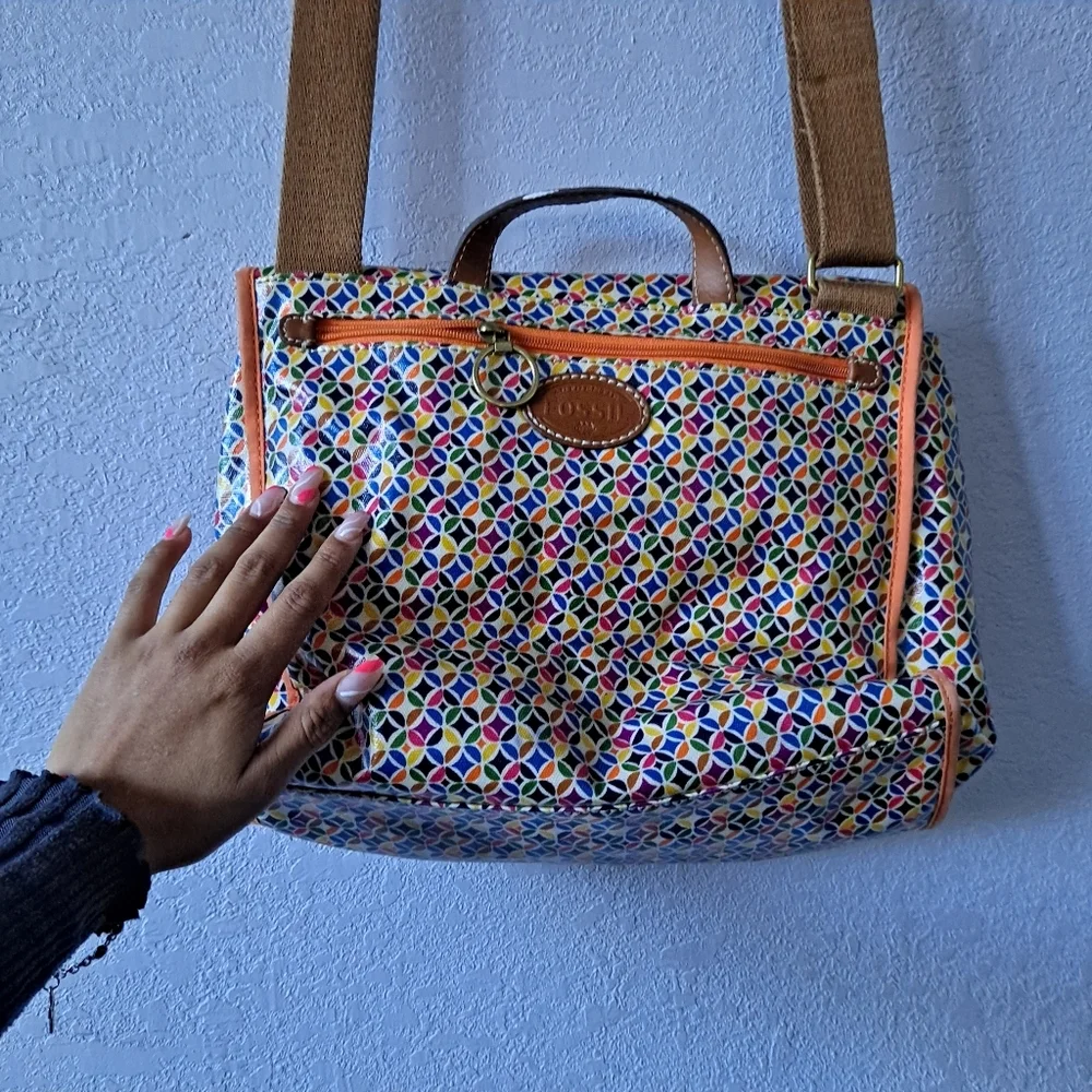 FOSSIL Multi-Color Crossbody Geometric Purse - Picture 9 of 9